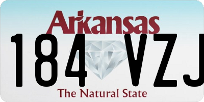 AR license plate 184VZJ