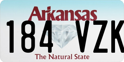 AR license plate 184VZK