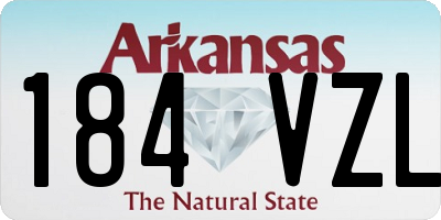 AR license plate 184VZL