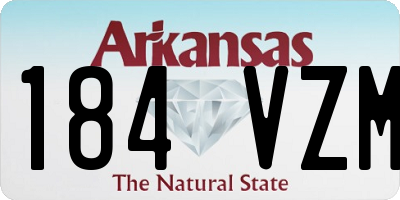 AR license plate 184VZM