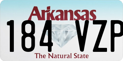 AR license plate 184VZP