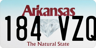 AR license plate 184VZQ