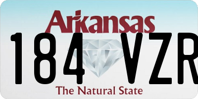 AR license plate 184VZR
