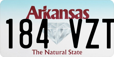 AR license plate 184VZT