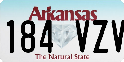 AR license plate 184VZV