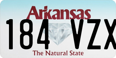AR license plate 184VZX