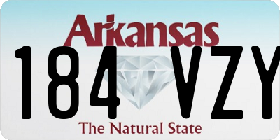 AR license plate 184VZY