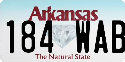 AR license plate 184WAB