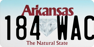 AR license plate 184WAC
