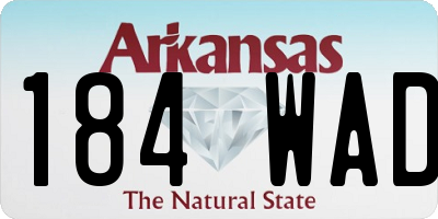 AR license plate 184WAD