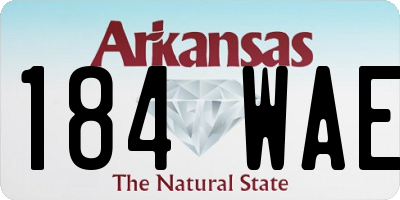 AR license plate 184WAE