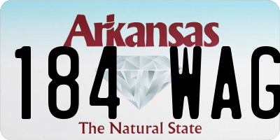 AR license plate 184WAG