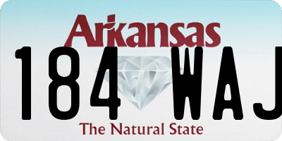 AR license plate 184WAJ