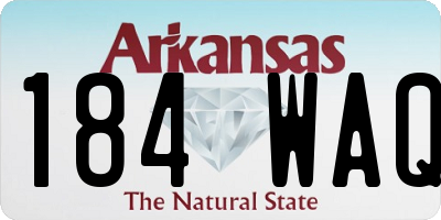 AR license plate 184WAQ