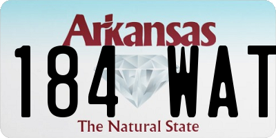 AR license plate 184WAT