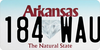 AR license plate 184WAU