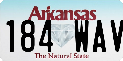 AR license plate 184WAV