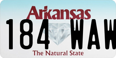 AR license plate 184WAW