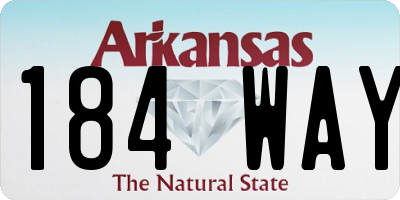 AR license plate 184WAY