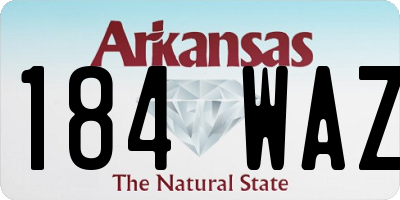 AR license plate 184WAZ