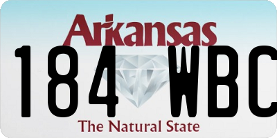 AR license plate 184WBC