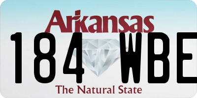 AR license plate 184WBE