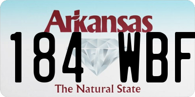 AR license plate 184WBF