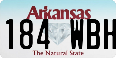 AR license plate 184WBH