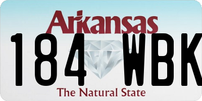 AR license plate 184WBK
