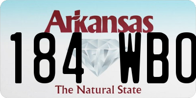AR license plate 184WBO