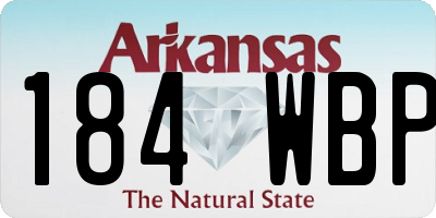 AR license plate 184WBP