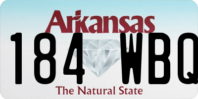 AR license plate 184WBQ