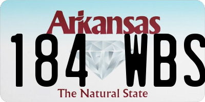 AR license plate 184WBS