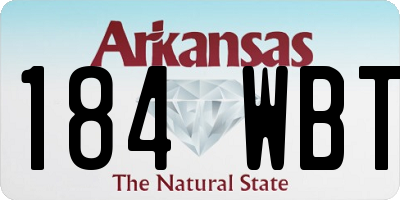 AR license plate 184WBT