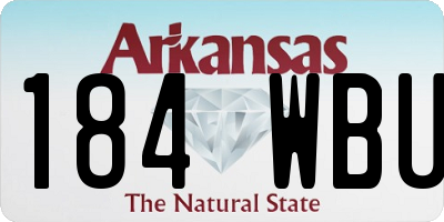 AR license plate 184WBU