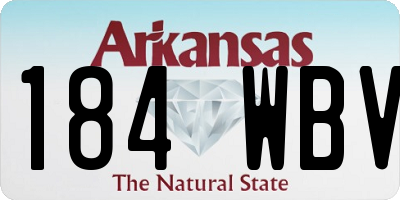 AR license plate 184WBV