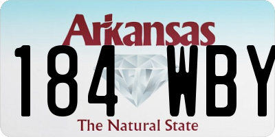 AR license plate 184WBY