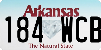 AR license plate 184WCB