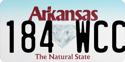 AR license plate 184WCC