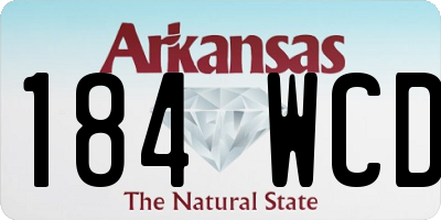 AR license plate 184WCD