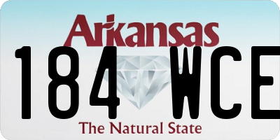 AR license plate 184WCE