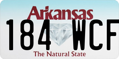 AR license plate 184WCF