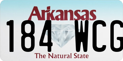 AR license plate 184WCG