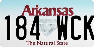 AR license plate 184WCK