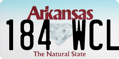 AR license plate 184WCL
