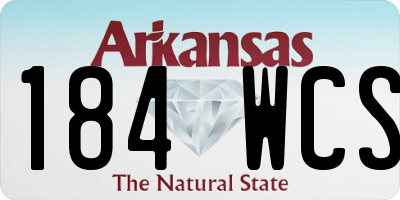 AR license plate 184WCS