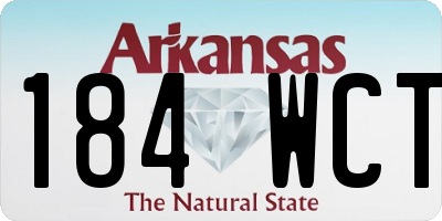 AR license plate 184WCT