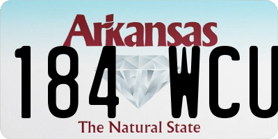 AR license plate 184WCU