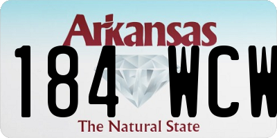 AR license plate 184WCW