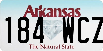AR license plate 184WCZ